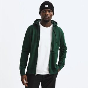 REIGNING CHAMP MIDWEIGHT TERRY FULL ZIP HOODIE - RACING GREEN